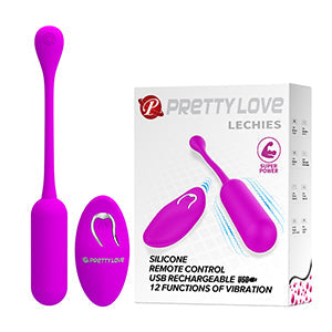 LECHIES Purple Wireless Control Egg – 12 Vibrating Modes & Remote, Silicone Luxury