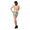CSO Stretch Lace Open Crotch Boyshort in Turquoise - 1X-2X Luxury Fit