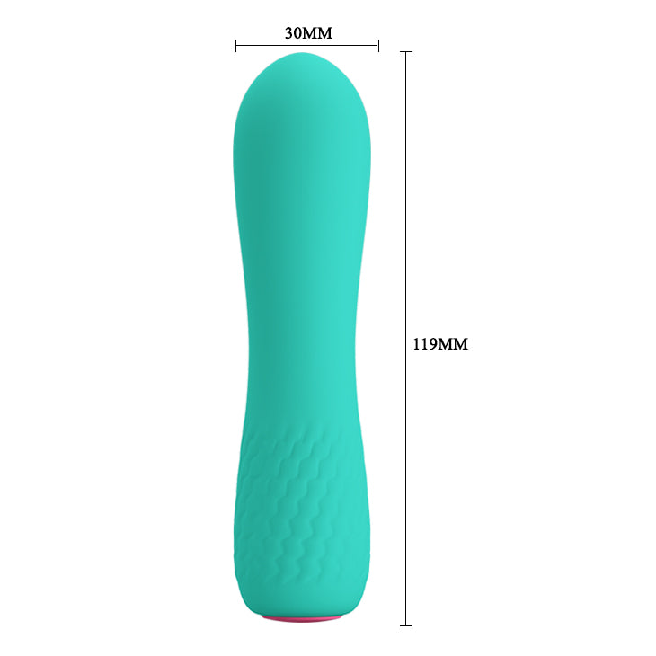Elfin Mini Vibrator Aqua - 12 Vibration Functions, Waterproof, USB Rechargeable