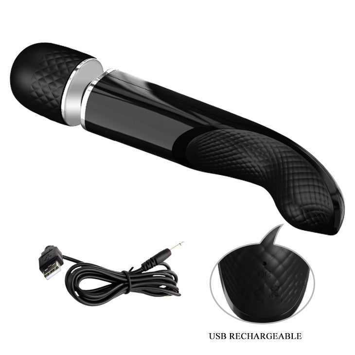 Charming Massager Black – Luxurious Rechargeable, 7 Vibration Functions, 5 Speeds