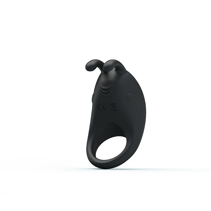 Cock Ring Rabbit Vibrator Black - Ergonomic, Rechargeable, 7 Vibrations for Ultimate Pleasure