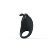 Cock Ring Rabbit Vibrator Black - Ergonomic, Rechargeable, 7 Vibrations for Ultimate Pleasure
