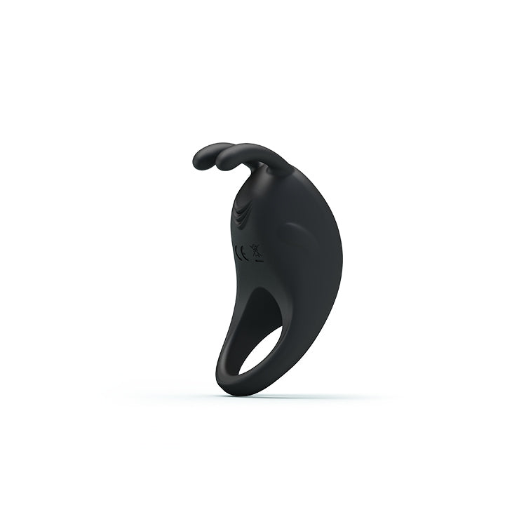 Cock Ring Rabbit Vibrator Black - Ergonomic, Rechargeable, 7 Vibrations for Ultimate Pleasure