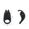 Cock Ring Rabbit Vibrator Black - Ergonomic, Rechargeable, 7 Vibrations for Ultimate Pleasure