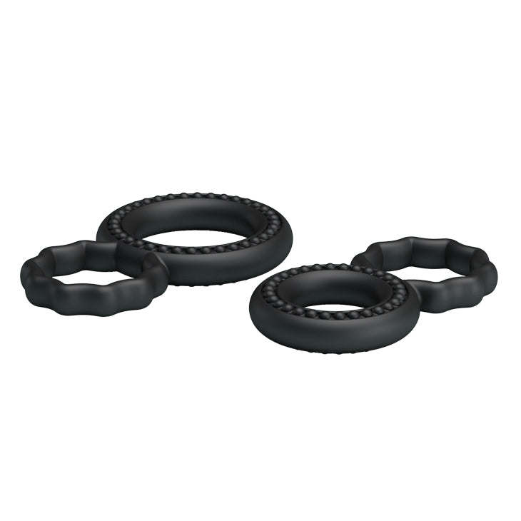 Luxure Cock Ring Dual Pack - Premium Silicone for Stronger Erection & Blissful Control