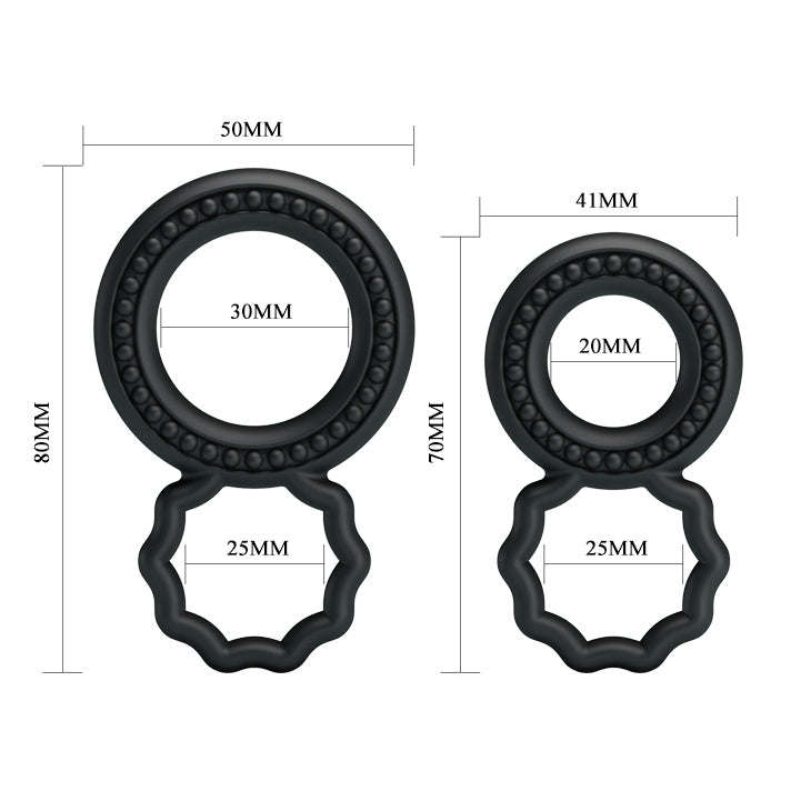 Luxure Cock Ring Dual Pack - Premium Silicone for Stronger Erection & Blissful Control