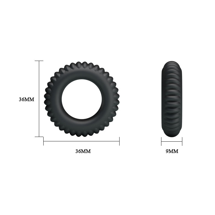 Cock Ring Triple Pack Black - 3 Sizes of Premium Silicone for Performance & Pleasure
