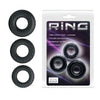 Cock Ring Triple Pack Black - 3 Sizes of Premium Silicone for Performance & Pleasure