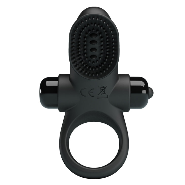 Vibrating Penis Ring II Black - Luxurious Silicone, 10 Vibrating Patterns for Couples