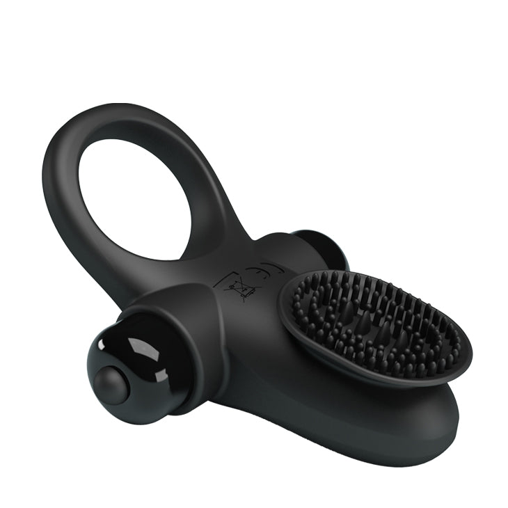 Vibrating Penis Ring II Black - Luxurious Silicone, 10 Vibrating Patterns for Couples