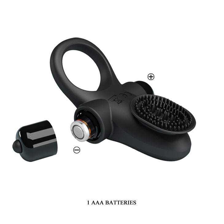 Vibrating Penis Ring II Black - Luxurious Silicone, 10 Vibrating Patterns for Couples