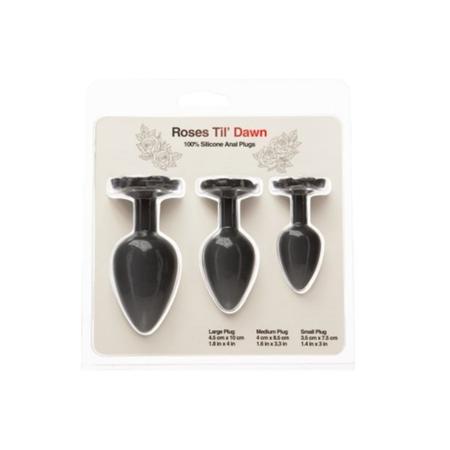 Roses Til’ Dawn Elegant Silicone Anal Plug Kit - Luxurious Pleasure Set