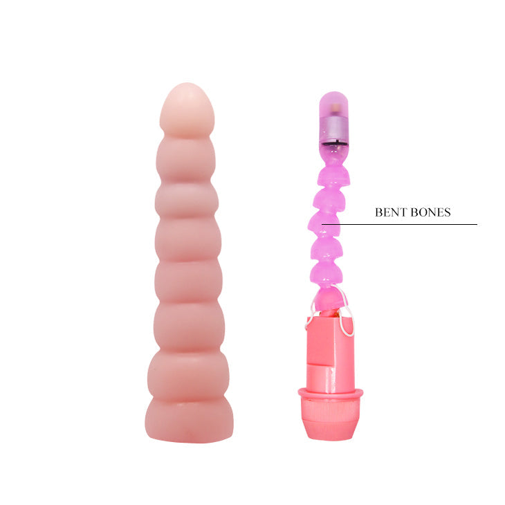 Flexi Spine Ribbed Vibrator - Bendable Shaft with 7 Vibrating Functions