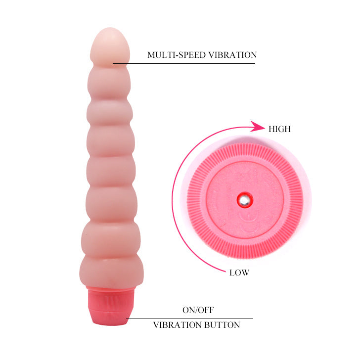 Flexi Spine Ribbed Vibrator - Bendable Shaft with 7 Vibrating Functions