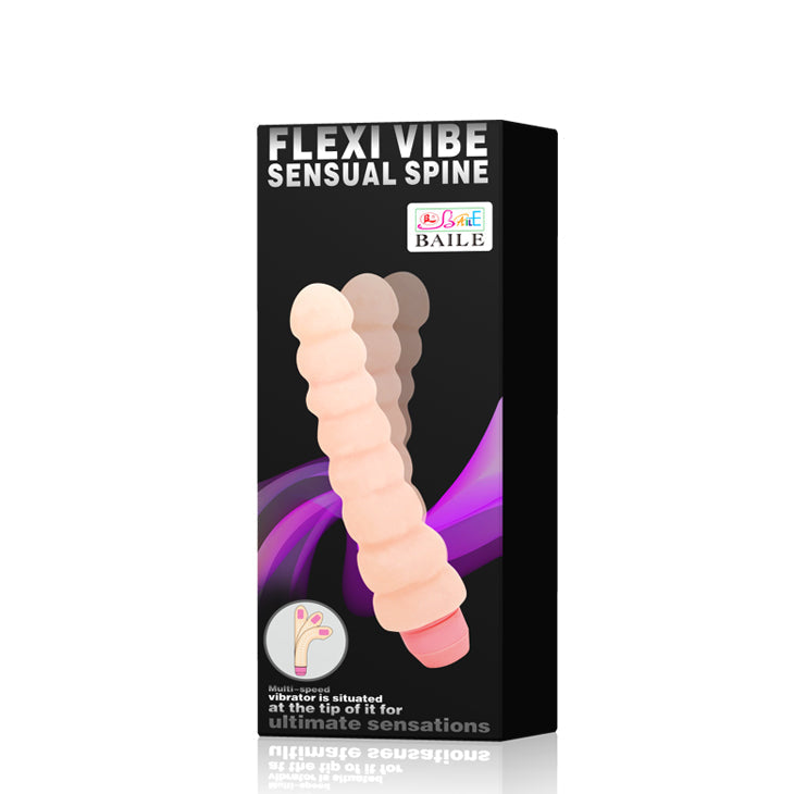 Flexi Spine Ribbed Vibrator - Bendable Shaft with 7 Vibrating Functions