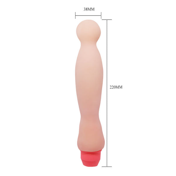 Flexi Spine Vibrator Knobbed Flesh – Bendable Multi-Speed Pleasure Device
