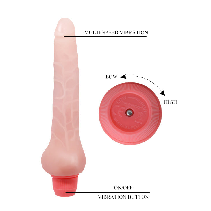 Flexi Vine Sensual Spine Flesh - Luxurious Multi-Speed Vibrator, Bendable Design