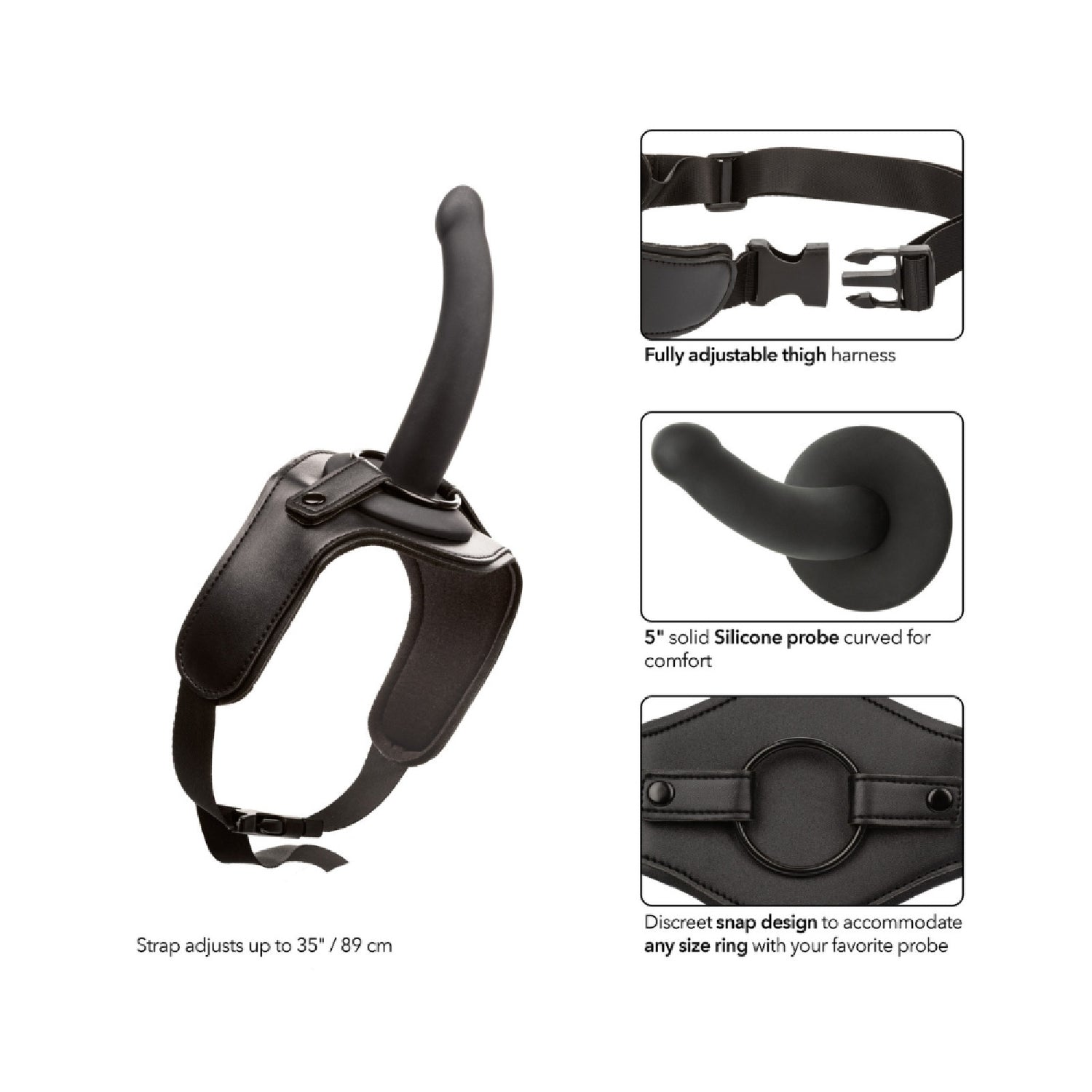 Onyxxx Thigh Strap with Silicone Probe – Adjustable, Padded Design for Ultimate Pleasure