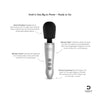 Doxy Go Brushed Metal: Compact, Travel-Ready Powerful Wand Vibrator