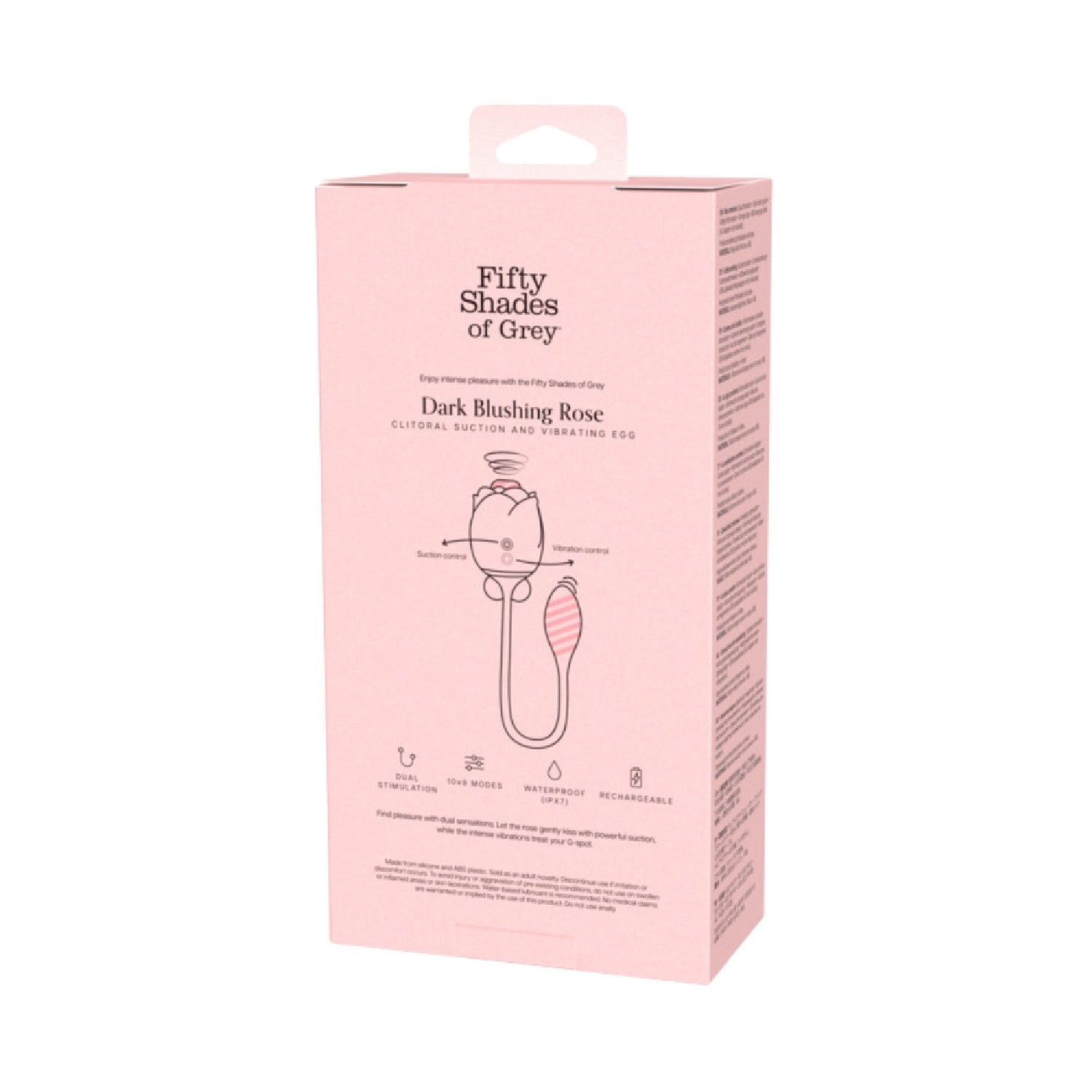 Fifty Shades of Grey Dark Blushing Rose: Dual Stimulation Vibrating Egg & Clitoral Suction, 10 Modes, Waterproof