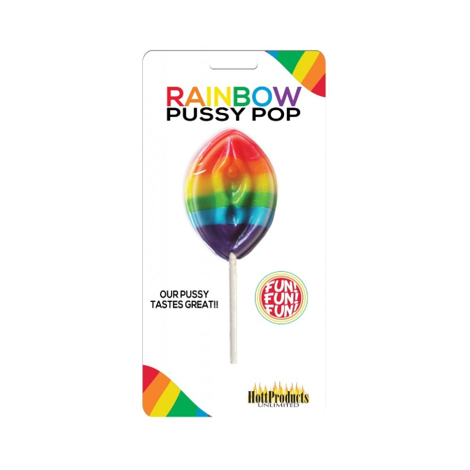 Vibrant Rainbow Pussy Pops - Indulgent Multi-Flavored Shaped Lollipops Delight
