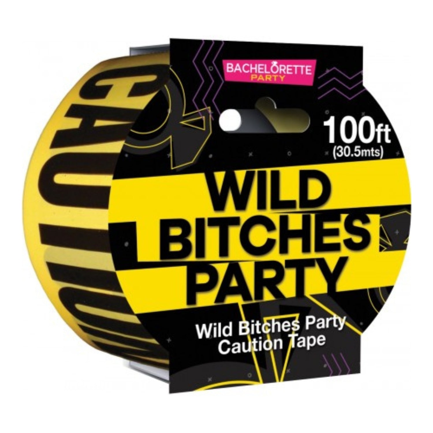 Wild Bitches Party Caution Tape - 100 ft of Vibrant Humor for Unforgettable Celebrations