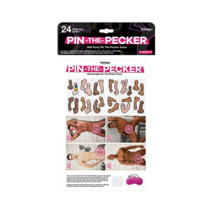 Pin The Pecker Party Game by Wild Party - Double Naughty Posters & Blindfold Included