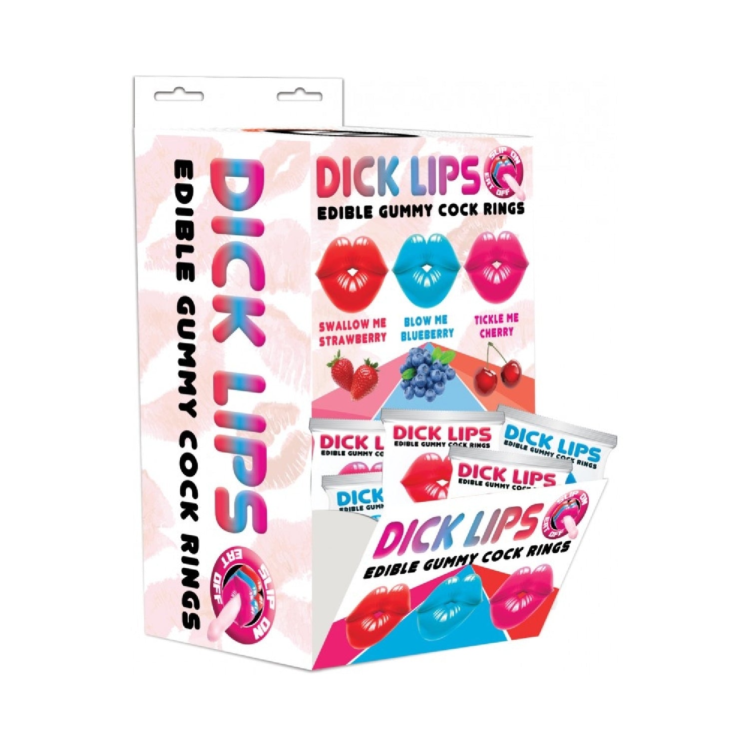 Dicklips Edible Gummy Cock Rings - Assorted Fruity Flavors for Sweet Indulgence