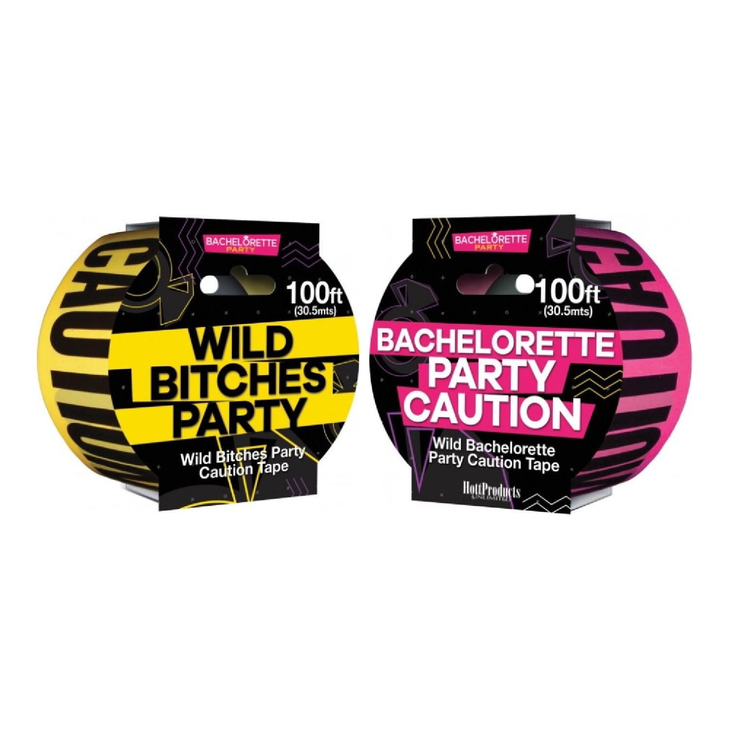 Wild Bitches Party Caution Tape - 100 ft of Vibrant Humor for Unforgettable Celebrations