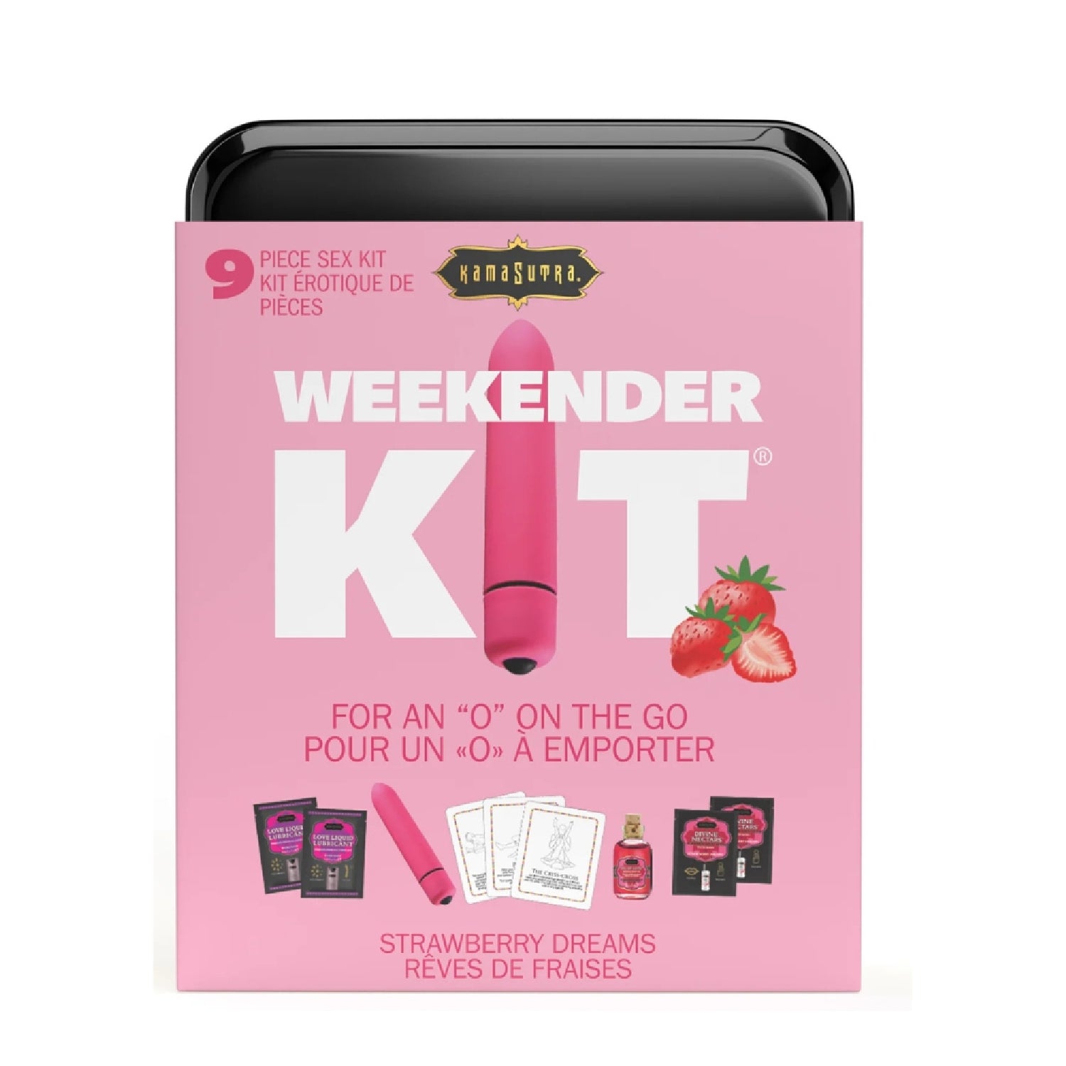 Kama Sutra Vibe Weekender Kit: Mini Bullet Vibe, 10 Vibrations & 5 Flavors