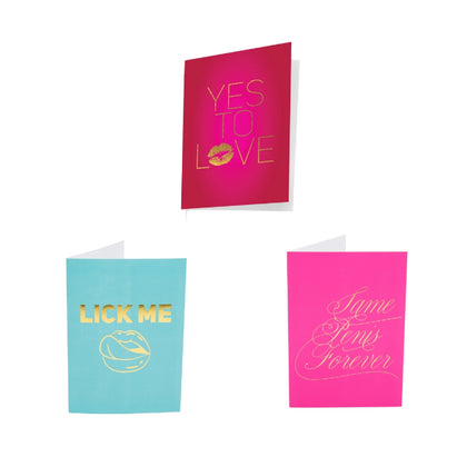 Naughty Notes Flirty Greeting Card Set with Massage Oil & Kama Sutra Inspirations