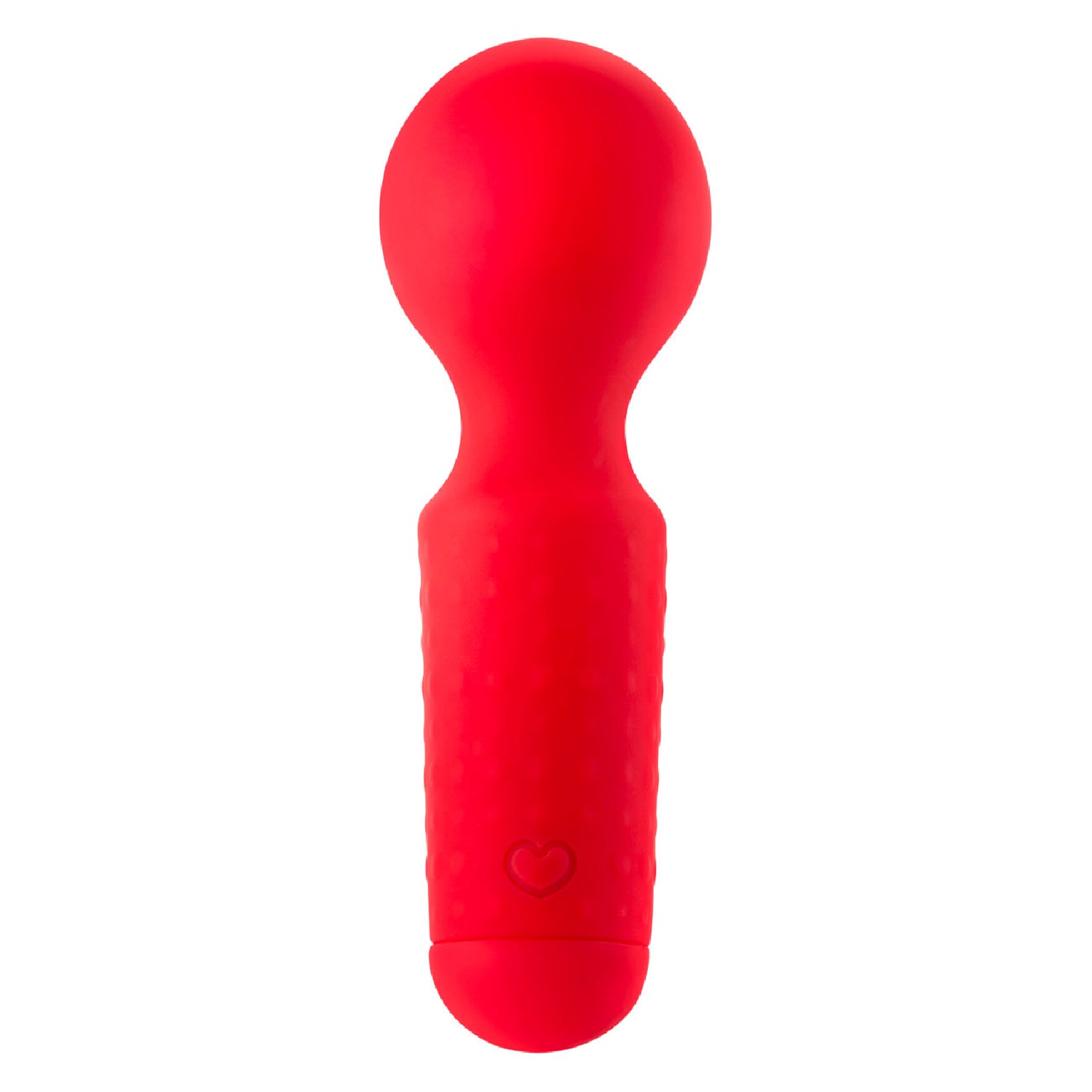 LuvLuxe MW65 Mini Wand: Light Pink Silicone Massager with 10 Vibration Modes