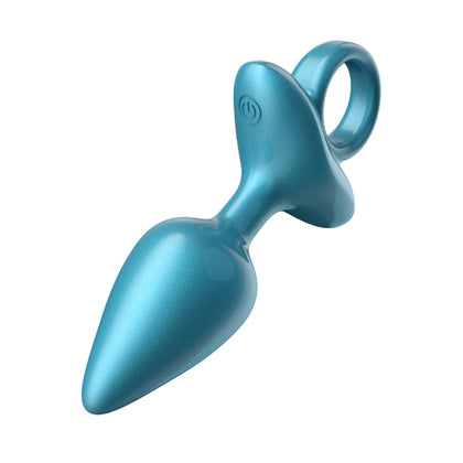 Cone Ring Luv Plug - Metallic Blue: Ergonomic Luxury with Vibrant Custom Vibrations
