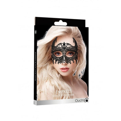 Empress Black Lace Mask - Adjustable Venetian Eye Mask for Sensual Elegance