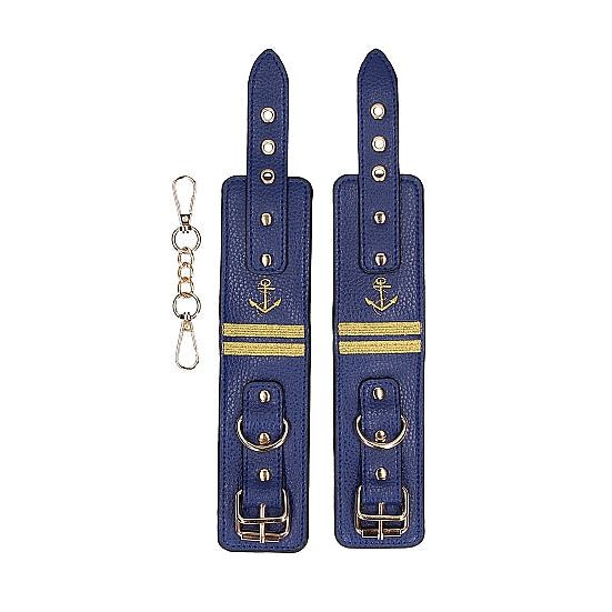 Sailor Bondage Kit: Luxurious BDSM Set with Chic Cuffs, Collar, and Rope