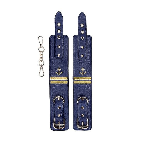 Sailor Bondage Kit: Luxurious BDSM Set with Chic Cuffs, Collar, and Rope