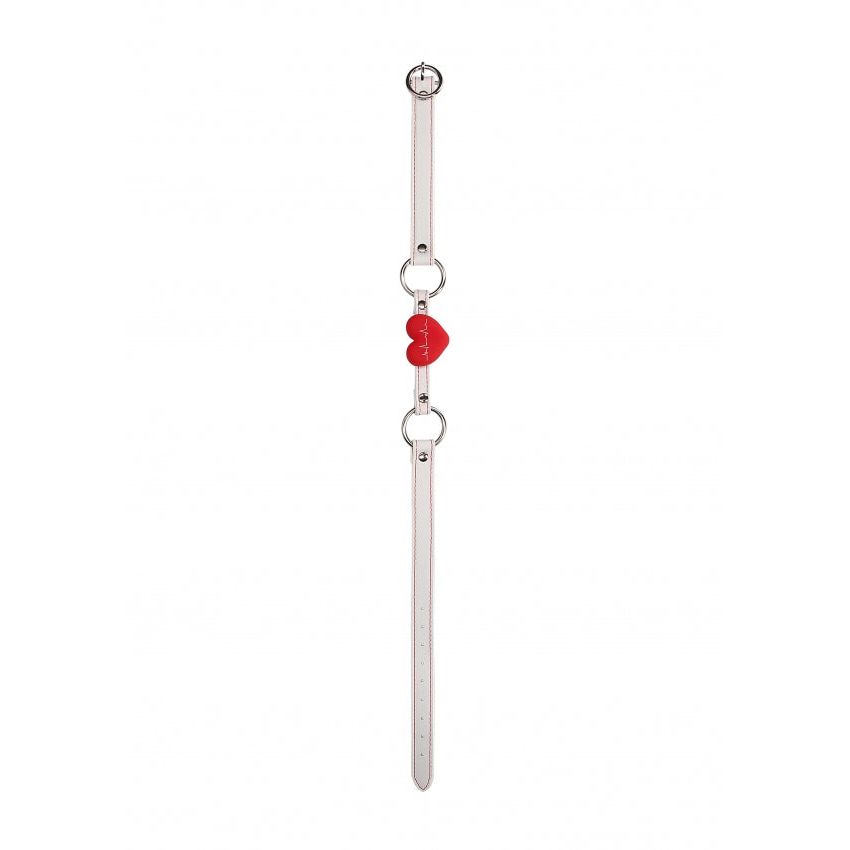 Nurse-Inspired Silicone Heart Gag with Adjustable Strap - Luxurious Pleasure