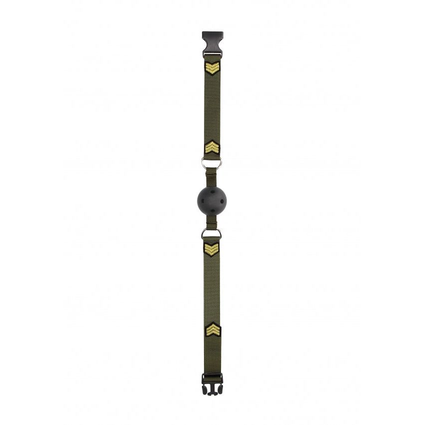 Army Themed Breathable Ball Gag by Luxe: Adjustable, Comfortable & Elegant Design