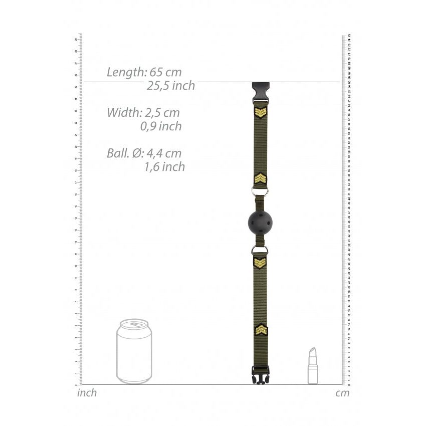 Army Themed Breathable Ball Gag by Luxe: Adjustable, Comfortable & Elegant Design