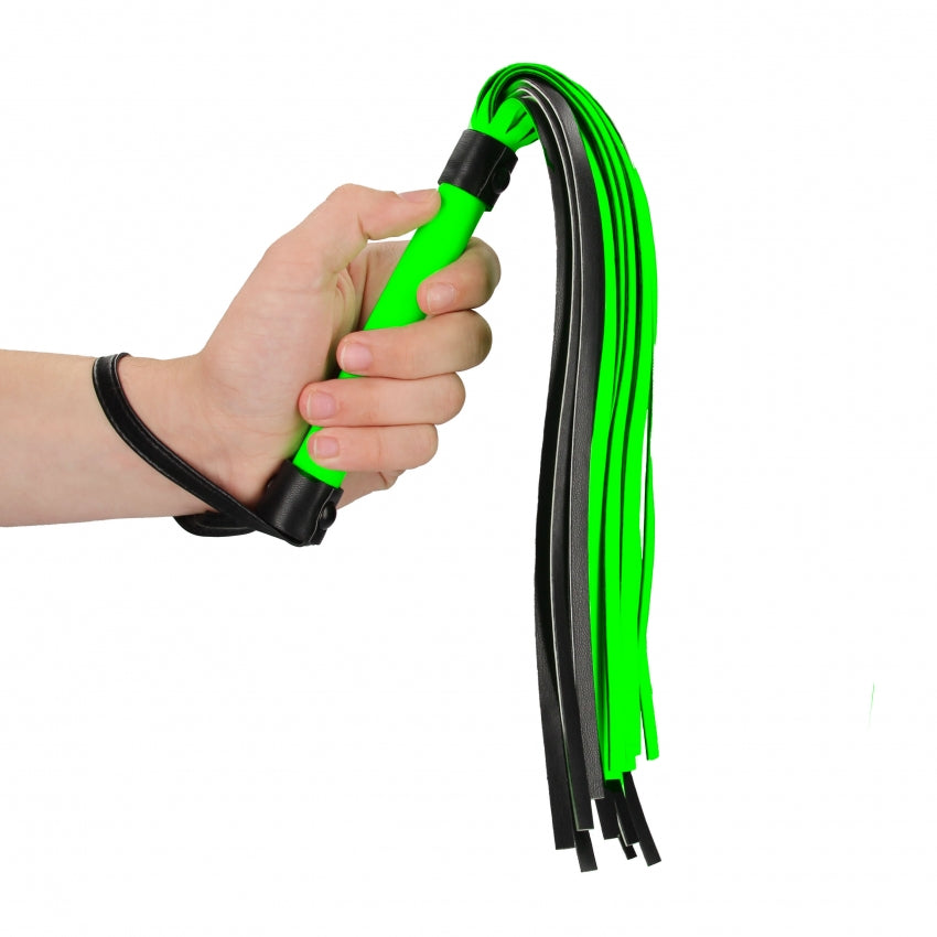 Ouch! Glow in the Dark Flogger – Luxurious PU Leather for Sensational Bondage Play