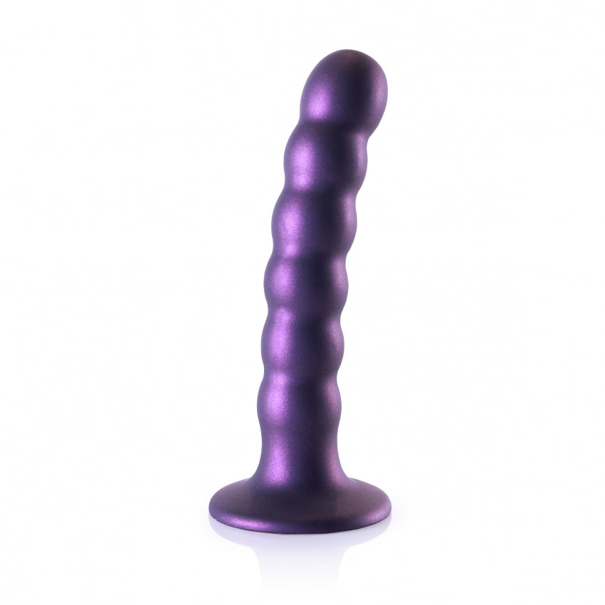 Beaded G-Spot Dildo by Luxuria - 5'' Metallic Purple, Waterproof Pleasure Toy