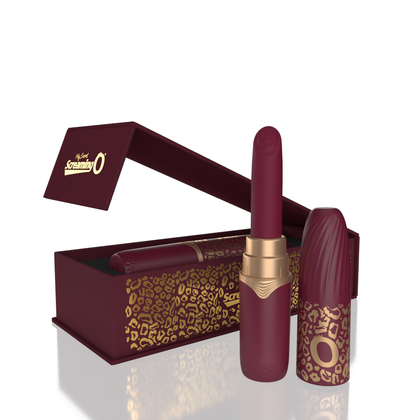 My Secret Screaming O Premium Vibrating Lipstick - Merlot, 10 Vibes, 4 Tips, Waterproof