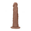 Dong Without Testicles 10'' Tan - Realistic Velvet-Skin Dildo with Strong Suction Cup