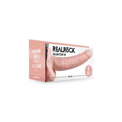 RealRock Hollow Strap-On with Balls - 9'' Extra Girth & Length for Ultimate Pleasure
