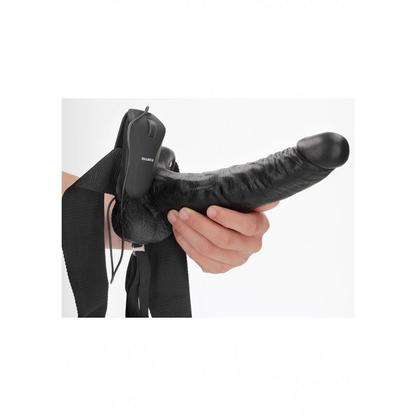 Vibrating Hollow Strap-On with Balls by RealRock – 9