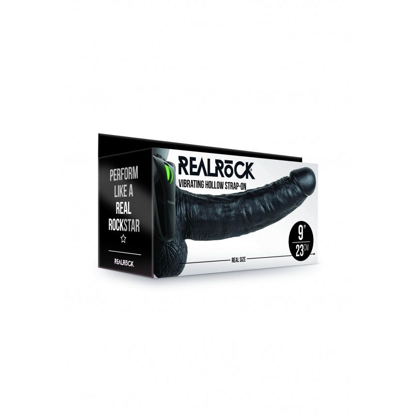 Vibrating Hollow Strap-On with Balls by RealRock – 9