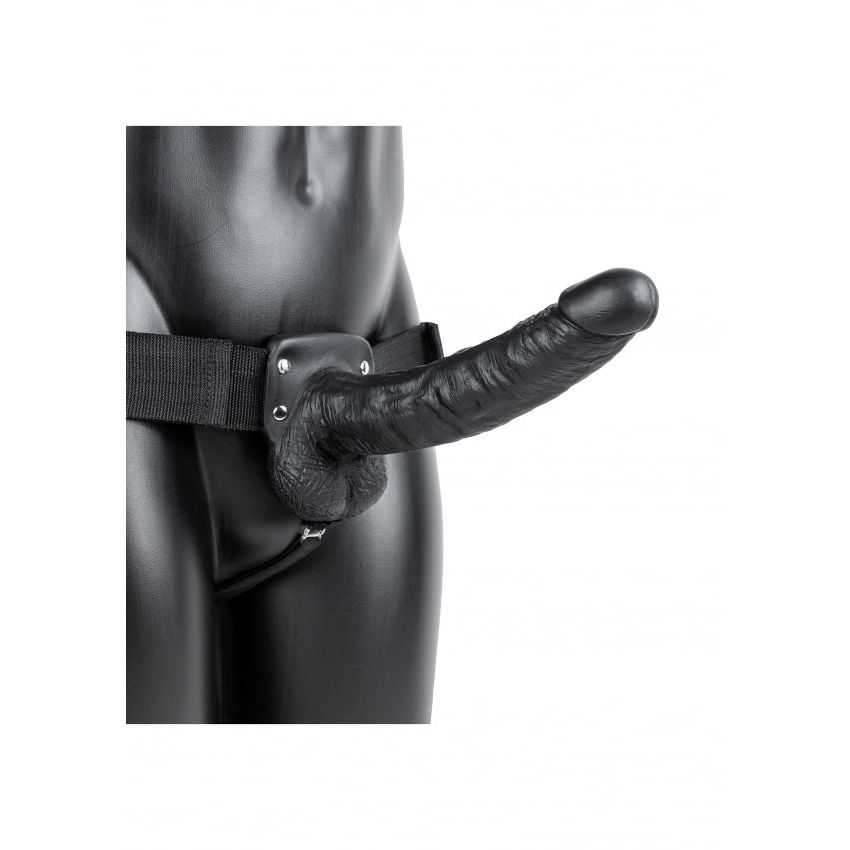Vibrating Hollow Strap-On with Balls by RealRock – 9