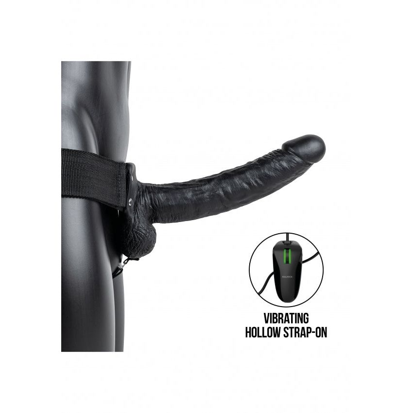 Vibrating Hollow Strap-On with Balls by RealRock – 9