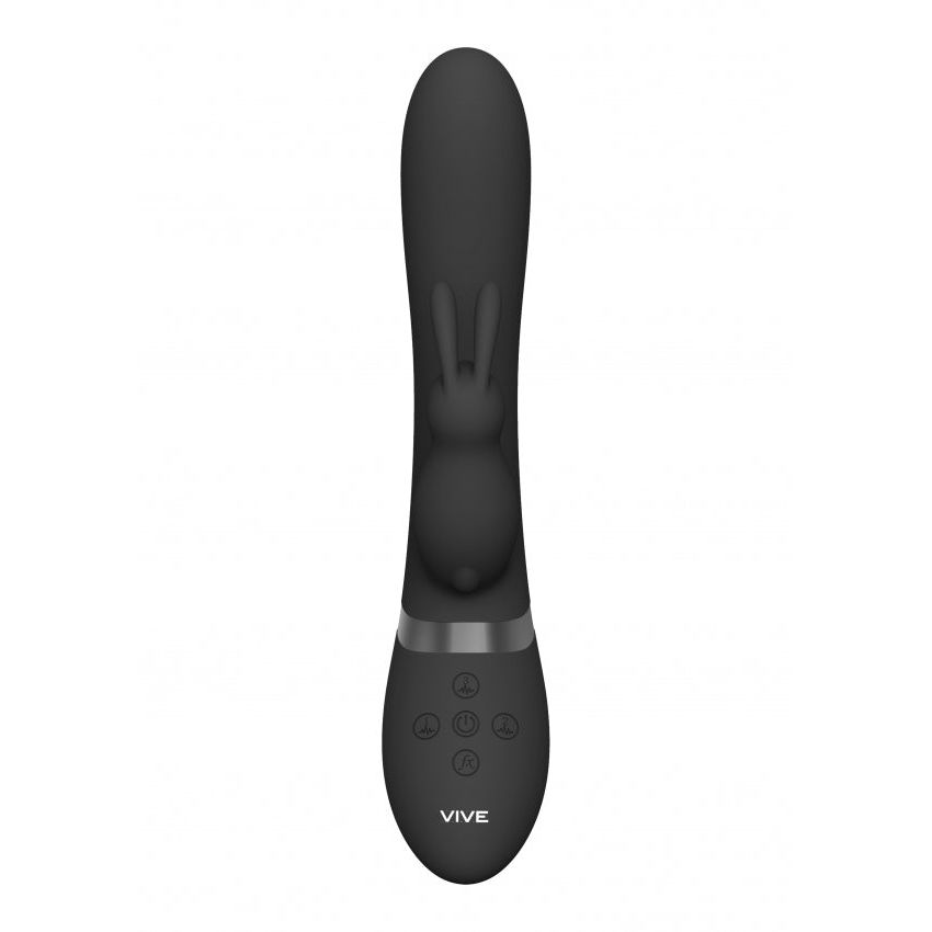Taka - Black Luxurious 3-Motor Vibrator with G-Spot & Clitoral Stimulation
