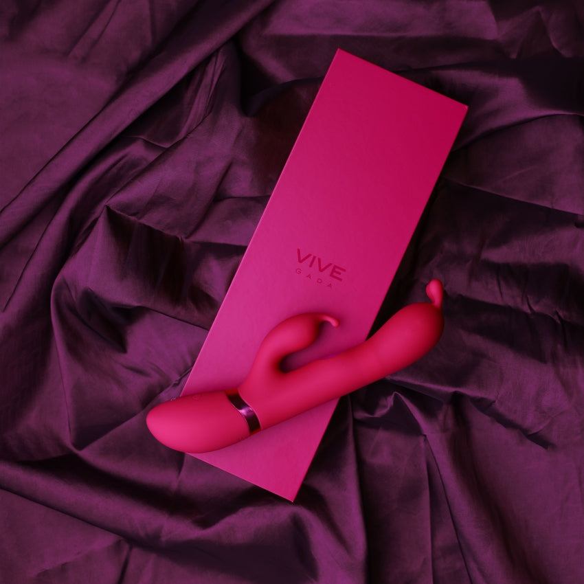 Gada Premium Pink Vibrating Bunny Ear G-Spot Rabbit with 10 Powerful Functions
